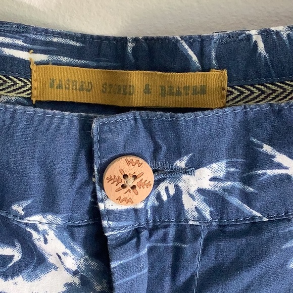 Washed stoned and beaten palm trees shorts size 36 - Picture 4 of 7